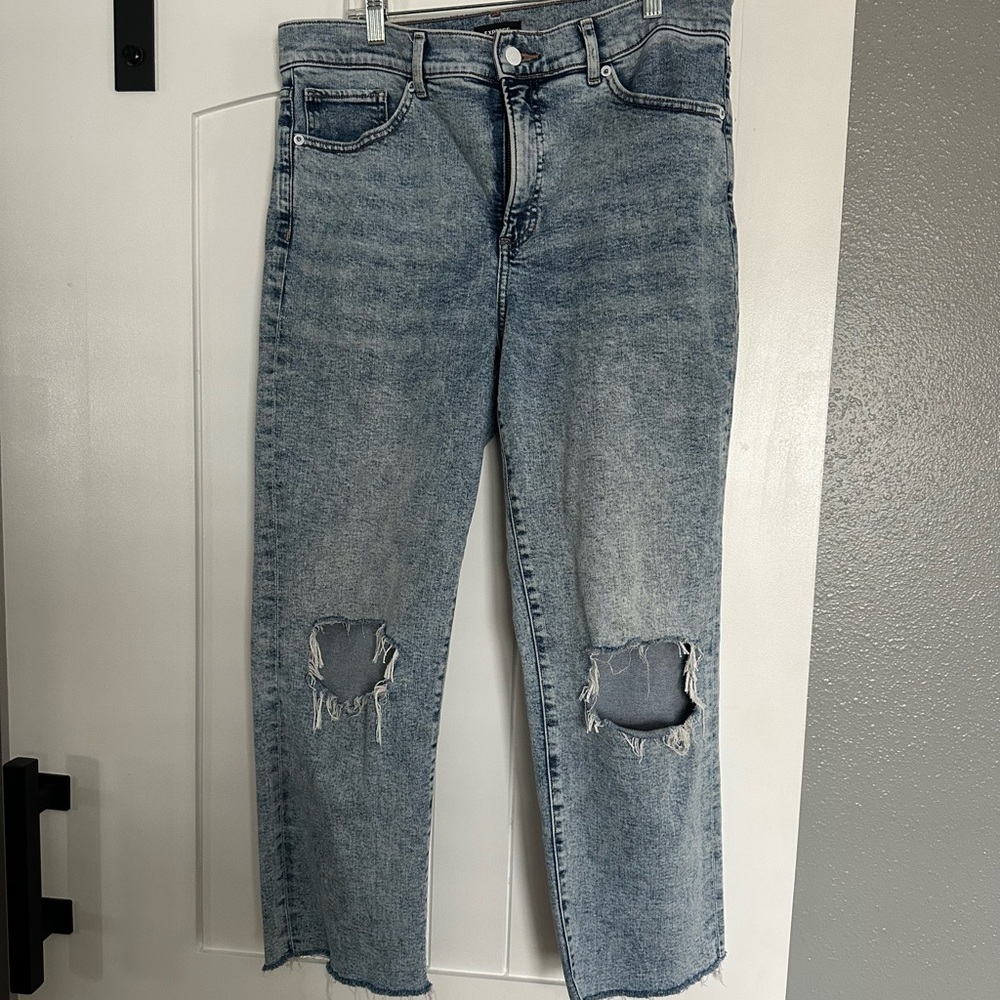Express straight ankle high rise jeans size 12r